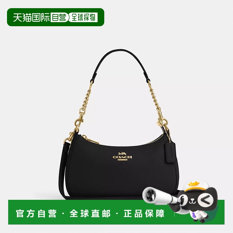日潮跑腿Coach蔻驰 Teri 月牙腋下单肩包 Black CV934IMBLK新款