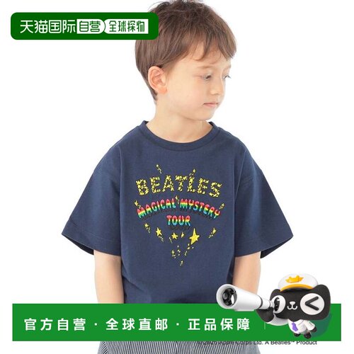 日本直邮THE BEATLES 儿童半袖T恤 海军蓝