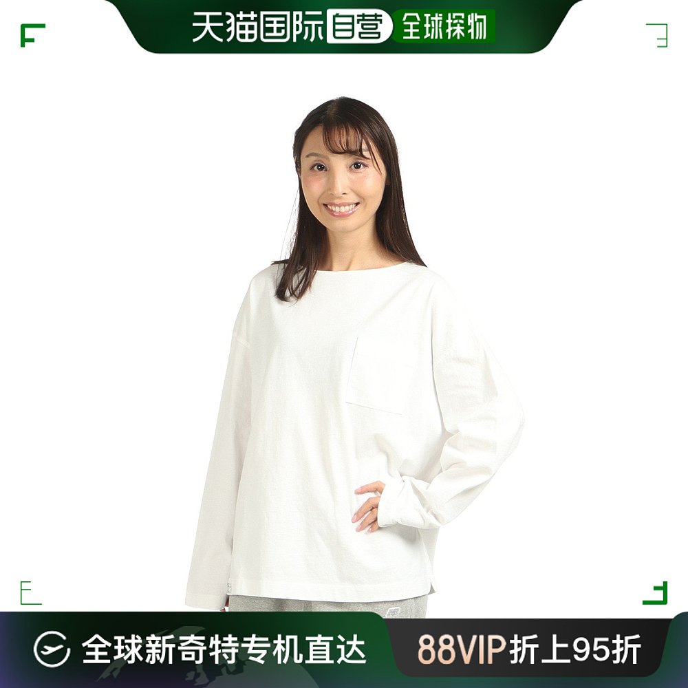 日潮跑腿New Balance（女式）长袖 T恤女式白色 900船领 158c