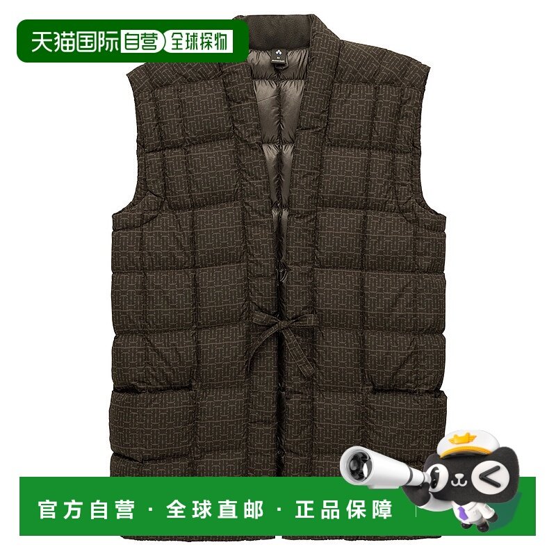 日潮跑腿Montbell蒙贝欧 保暖格纹羽绒马甲 DBN S 1101571