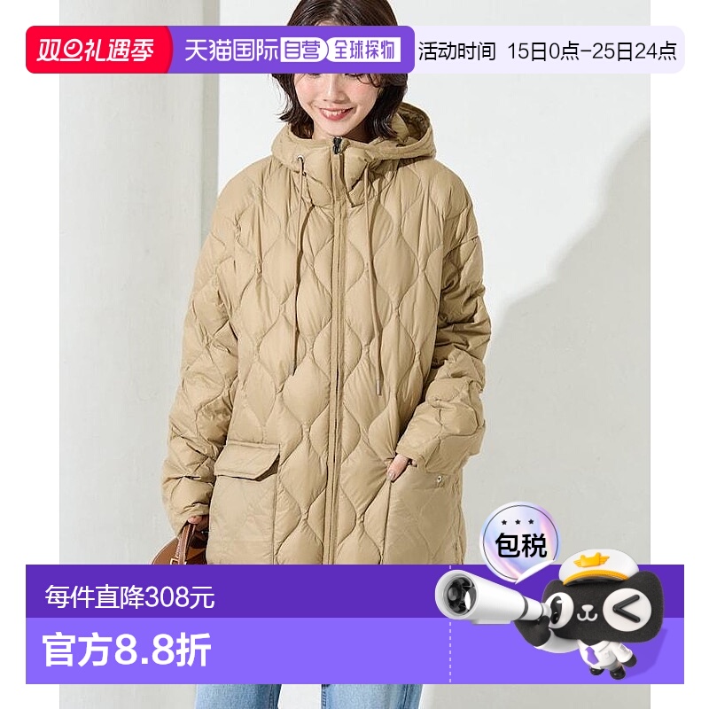 1h可退 日本直邮TAION 女士 联名限定 中长款羽绒外套 1355371000