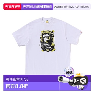 日本直邮A BATHING APE GRAFFITI APE HEAD 宽松版型T恤 M码短袖