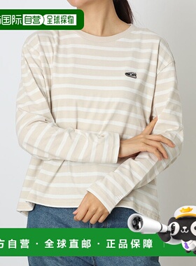 日本直邮New Balance 女款长袖条纹 T恤带鞋标 (AWT55611) (TIMBE
