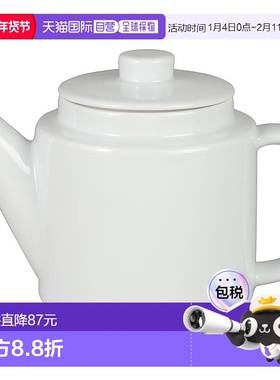 【日本直邮】波佐见烧KOMON陶瓷茶壶 附不锈钢滤茶器500ml白色