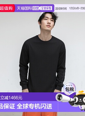1h可退 日本直邮COMOLI 男女同款 全棉羊绒 长袖T恤 左右文字印花