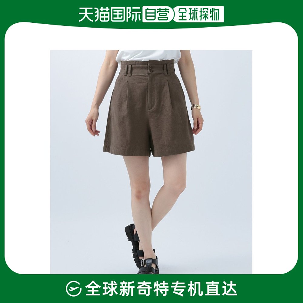 日本直邮BAYFLOW 女士高腰短裤 夏季轻盈透气 三色可选 橙色 米色