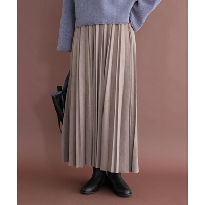 日本直邮ITEMS URBANRESEARCH 女装 仿麂皮百褶长【付后1h可退】