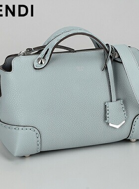日本直邮芬迪女士手提包皮革意大利8BL146-0ARBB F1NQ0浅蓝色轻便