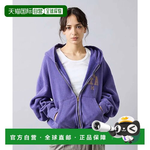 日本直邮ABAHOUSE REMI RELIEF SP加工 起毛内衬 拉链卫衣 藏青色