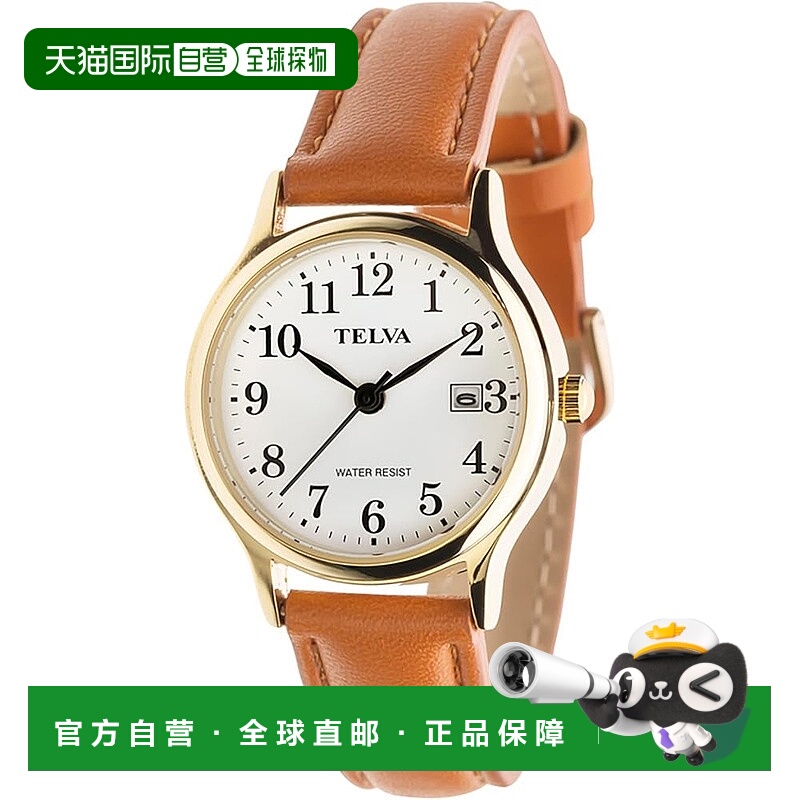 【日本直邮】CREPHA 女士防水指针手表 TE-AL243-WTG 棕色皮带