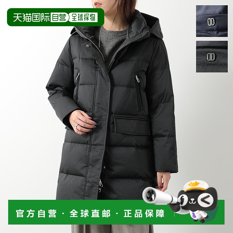 日本直邮DUNO CIRCE MESTRE 女士立领连帽缎面羽绒大衣