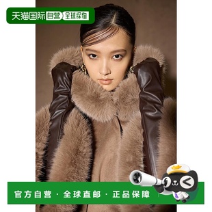 黑色 RI3465DW032445 日本直邮Rienda 人造皮革手套