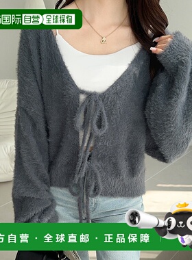 1h可退 日本直邮mily billet 女士舒适柔软前后两穿绒毛绑带短款