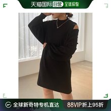 MAJESTIC LEGON 女士针织连衣裙 附带装饰钮扣的披肩女装