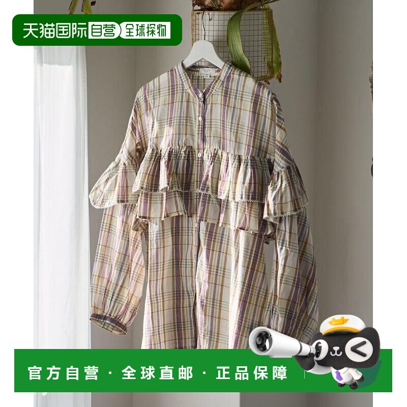 日本直邮FREAK'S STORE 女装 印度棉质荷叶边长袖衬衫 1102248901