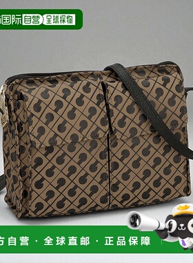 日本直邮GHERARDINI 女士单肩包GH0206 TOFFE棕色/黑色奢华时尚斜