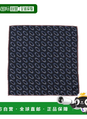 1h可退 日本直邮FRANCO BASSI 男装 真丝 椭圆图案印花 口袋方巾