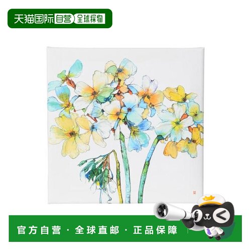 日本直邮Francfranc 白色花卉 20×20 艺术画板