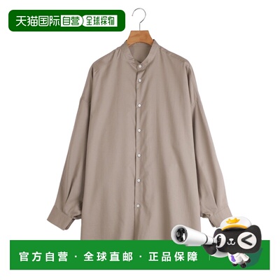 日本直邮Graphpaper女士全棉深开衩立领长袖衬衫 GL26150184
