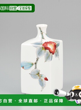 日本直邮九谷烧 5 号单花瓶山茶花由 Yuka Hirano 设计