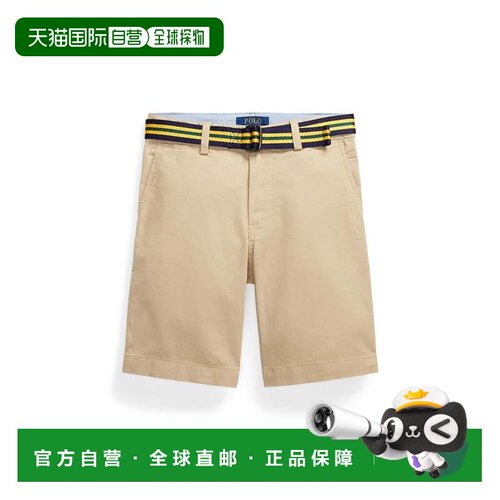 日本直邮Polo Ralph Lauren 男童短裤 直筒修身 耐磨斜纹布 250棕