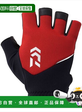 日本直邮Daiwa DG-6325W 寒冷天气轻型抓握手套5指式红色L 码