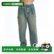 1h可退 日本直邮DC女士高弹力复古做旧宽腿双膝裤 LPT261302
