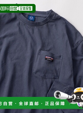 1h可退 日本直邮GERRY男女同款匹染工艺口袋长袖T恤 GE26SP05