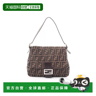 日本直邮中古Fendi芬迪女包A级95新Mamma Bucket法棍包帆布单肩包
