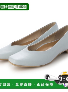 日本直邮ING 方头V领高跟鞋（浅蓝色）单鞋一脚蹬