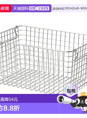 【日本直邮】Muji无印良品 不锈钢丝筐子4 约37x26x高18cm 448314