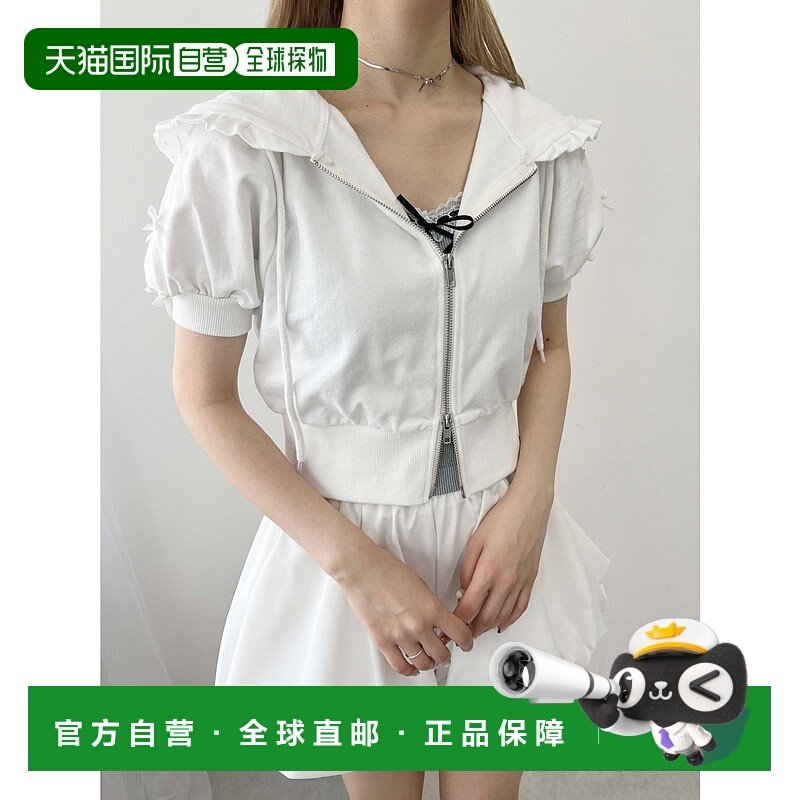 1h可退 日本直邮PHILLY女装夏日薄款带 Ribbon 设计女士短袖帕克