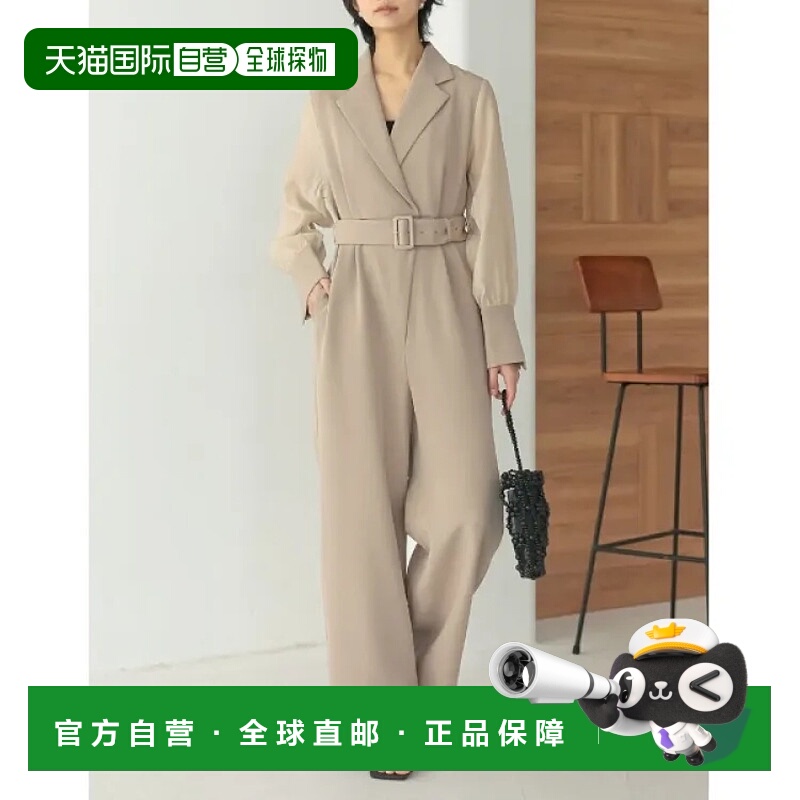 1h可退 日本直邮Re:EDIT ReEDIT 女士优雅透视袖带腰带连体裤 春