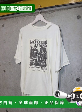 1h可退 日本直邮jouetie 女装 宽松廓形 大码T恤 磨边设计 082542