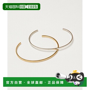 1h可退 日本直邮20/80 男女同款 925银光面双层手镯（2.5mm宽） 7