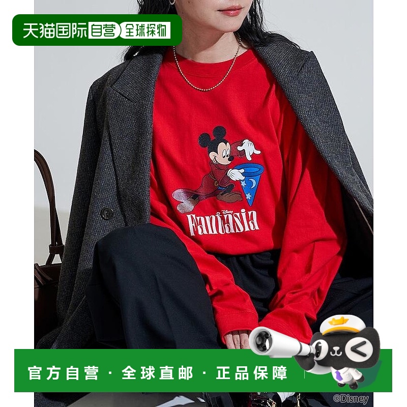 1h可退 日本直邮FREAK'S STORE 男士 宽松长袖T恤 迪士尼联名 米