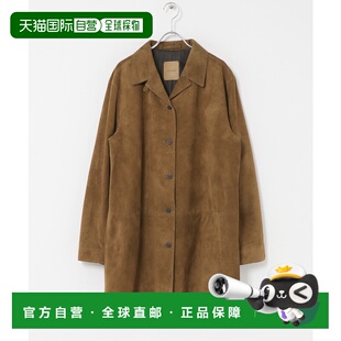 1h可退 日本直邮LE17SEPTEMBRE 女装 牛皮仿麂皮长款外套 宽松膝