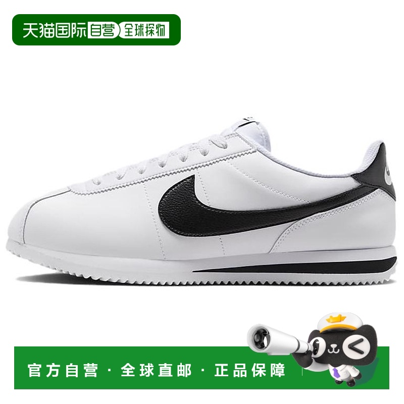 日本直邮Nike Cortez 舒适防滑耐磨 低帮 休闲跑步鞋 男款 白黑