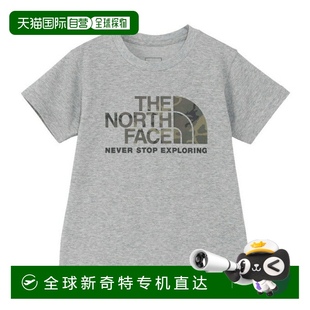 THE 迷彩印花青少年T恤 NORTH 半袖 NTT325 FACE 日本直邮日本直邮