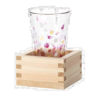 【日本直邮】Aderia阿德利亚 酒杯 春色枡酒杯160ml樱粉日本制礼