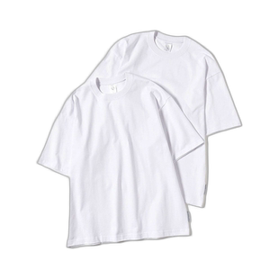 1h可退 日本直邮Somewhere in Tokyo 男士白色T恤2件套 优质纯棉