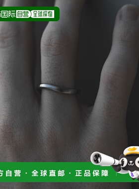 1h可退 日本直邮leline 男女同款 磨砂质感 316L外科钢波浪细戒 L