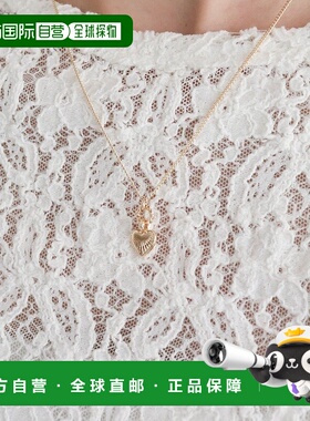 1h可退 日本直邮FREDY & GLOSTER 女士 刻纹迷你爱心项链 精致链