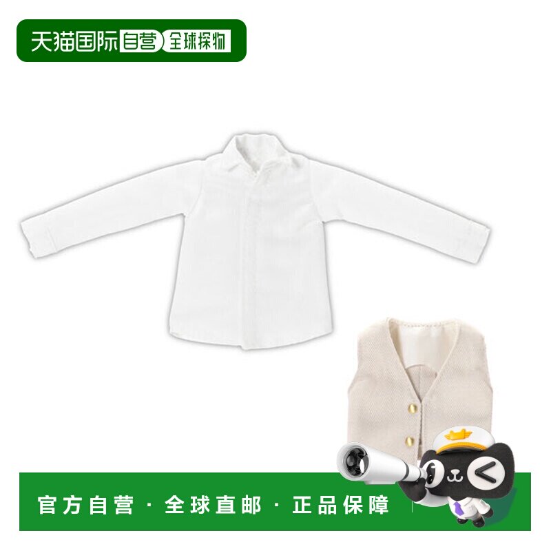 日本直邮Azone 1/6比例衬衫背心套装米色白色人偶用图片
