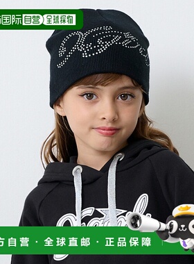 日本直邮X-girl Stages 水钻徽标针织帽