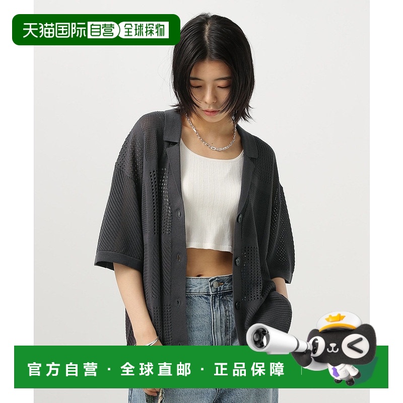 1h可退 日本直邮BAYFLOW女装开襟透雕针织衫宽松设计潮流感 41473