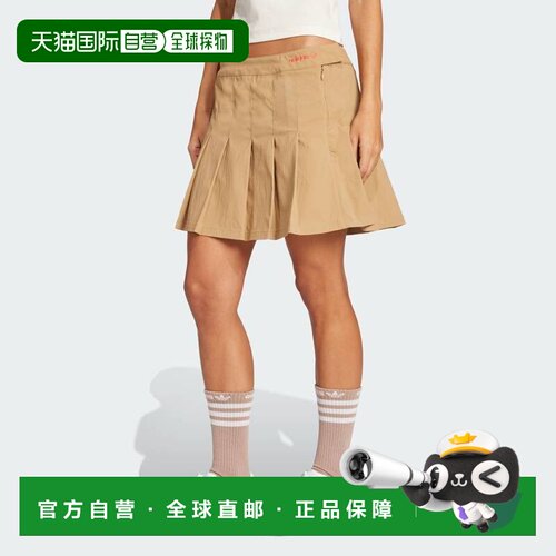 日本直邮Adidas/阿迪达斯舒适时尚简约纯色休闲短裙女款 JY3564