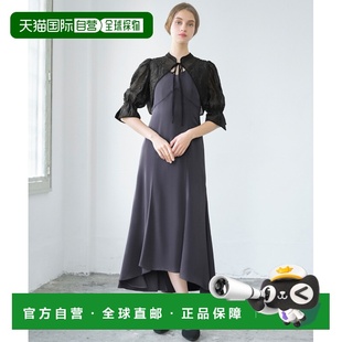 不规则下摆连衣裙 女士花卉提花无袖 配蝴蝶 日本直邮GIRL 1h可退