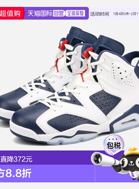 日本直邮NIKE AIR JORDAN 6 RETRO 男士高帮运动鞋 白色/校队红-