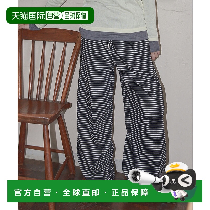 1h可退 日本直邮Unblend 女士 宽松多色拼接 抽绳运动裤 2way设计